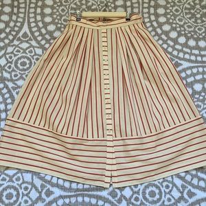 New York & Company Striped Button Up Skirt